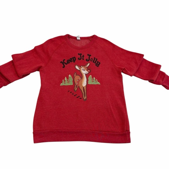Keep It Jolly Reindeer Sweatshirt – Christmas Crewneck - Picture 2 of 9